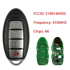 CN027078 Nissan Kicks 2018+ Smart Key, 4Buttons, KR5TXN3 S180144503 HITAG AES NCF29A1M, 433MHz 285E3-5RA6A Keyless Go