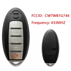 CN027057 NISSAN Patrol smart key, 5 buttons, FCC ID CWTWB1G744, PCF7952 chip, 43...