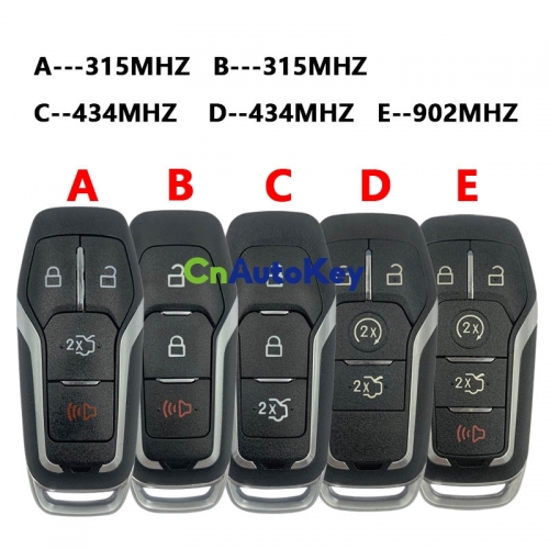 CN018122 3/4/5 Buttons Remote Smart Car Key For Ford Fusion Explorer Edge Mustang Mondeo Kuka 2013-2017 M3N-A2C31243300 315/434/868/902mhz