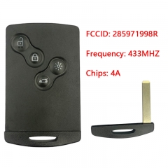 CN010026 ORIGINAL Smart Card for Renault Clio 4 Buttons 433MHZ PCF7953 Keyless G...