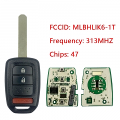 CN003117 2+1Button Remote Key Fob for Honda Crosstour CR-V 313.8 ID47 Chip FCC MLBHLIK6-1T