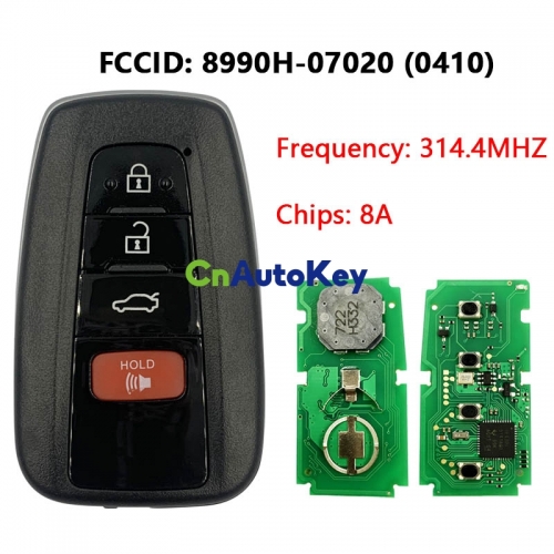 CN007136 Toyota Avalon 4 Button Smart Key 314.4MHZ HYQ14FBE 8990H-07020 (0410)