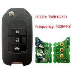 CN003158 3 buttons remote car key 433mhz FCC TWB1G721