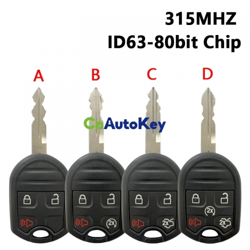 CN018131 Original Remote Car Key For Ford Mustang Expedition Explorer Taurus Flex 3Buttons 315MHZ ID63-80bit Chip CWTWB1U793