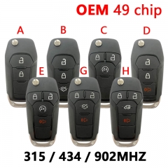 CN018133 OEM Flip Remote Key Keyless Entry 315/434/902MHz with 49 chip Hitag Pro...