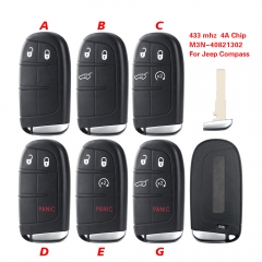 CN086038 2/3/4/5BT Smart Remote Control Key 433mhz 4A Chip Keyless Entry SIP22 B...