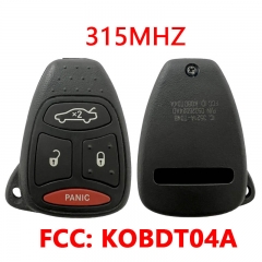 CN087056 OEM For Dodge 3+1 Buttons 315MHZ FCC: KOBDT04A