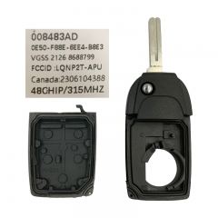 CN050016 2004-2015 Volvo / 5-Button Flip Key / PN: 8688799 / LQNP2T-APU / 315 Mhz (OEM Refurb)