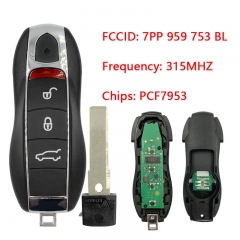 CN005001 New Porsche Cayenne Remote Key 3 Button 315 Mhz 7PP 959 753 BL no keyle...