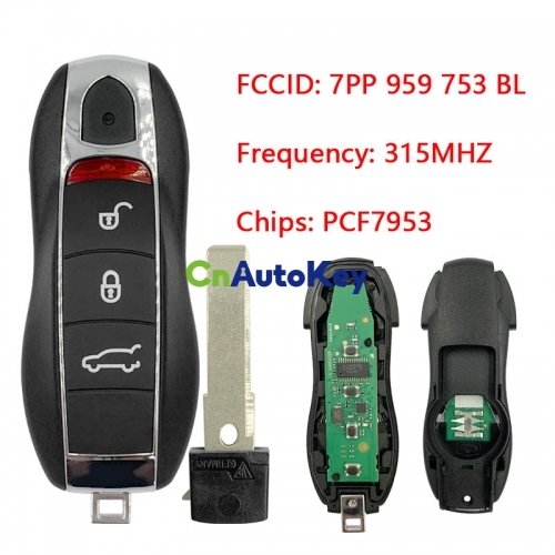 CN005001 New Porsche Cayenne Remote Key 3 Button 315 Mhz 7PP 959 753 BL no keyless go