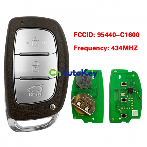 CN020150 For Hyundai Sonata 2018+ Smart Key, 3Buttons, CCAL14LP0120T2 DST-AES, 433MHz Brown 95440-C1600NNA Keyless Go