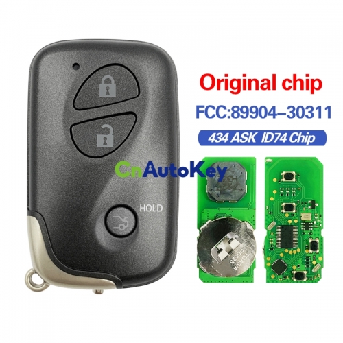 CN052041 Lexus GS300, IS220, IS250, LS460 2006+ Smart Key, 3Buttons, 14AAC B53EA, 433MHz 89904-30311