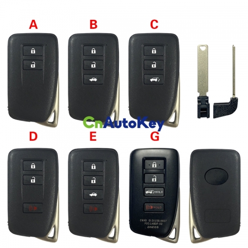 CS052056 Remote 2/3/4 Buttons Key Case For LEXUS ES350 IS/ES/GS/NX/RX/GX GS300 GS350 IS250 ES250 NX200 Smart Car Key Shell