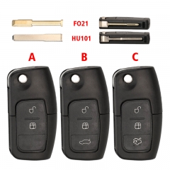 CS018058 2/3 Button Modified Flip Folding Remote Control Car Key Shell for Ford ...