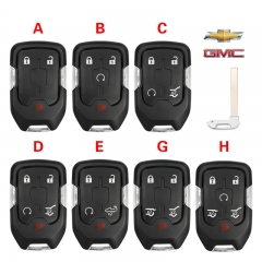 CS019012 Smart Keyless Fob Shell for Chevrolet Tahoe Silverado Suburban Tahoe GMC Sierra Acadia Terrain YUKON Remote Key Case