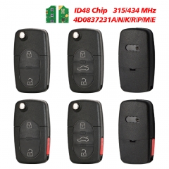 CN008101 433/315MHZ  ID48 Chip Car Remote Key for AUDI A3 A4 A6 A8 RS4 TT Allroa...