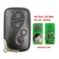 CN052054 Replacement 4 Button Lexus LX570 2009-2014 Smart Key Remote 89904-60850 89904-60851 FCCID B77EA P1 98 4D 67 433Mhz