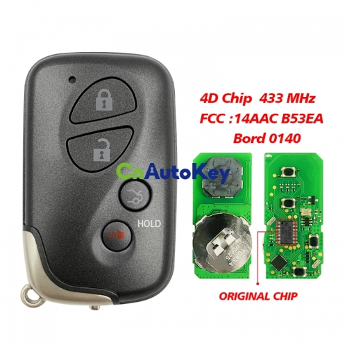 CN052050 Smart 4B Keyless Gehen Remote Key Fob 433MHz 4D Chip für Lexus LX570 GS450L GS430 LS460 GS300 IS350 FCC 14AAC B53EA Bord 0140