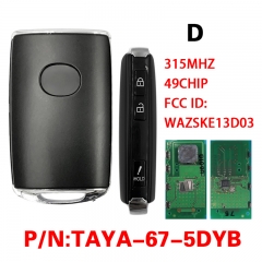 CN026060 2020-2021 Mazda CX-5 Smart Key / PN: TAYA-67-5DYB / WAZSKE13D03 315MHZ 49CHIP