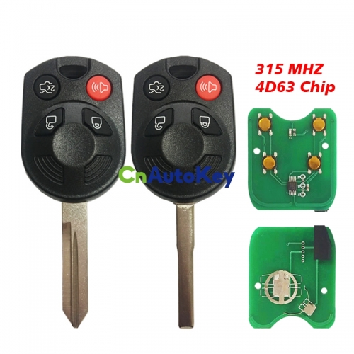 CN018062 For Ford Keyless Entry Remote Key 4 Button 315MHZ 4D63 80BIT OUCD6000022