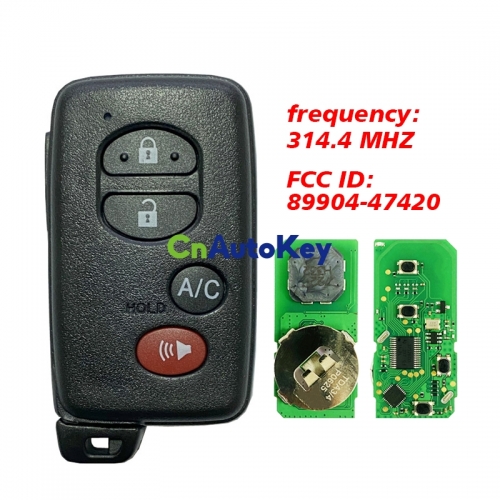 CN007206 2010-2011 Toyota Prius 4-Button Smart Key PN 89904-47420 HYQ14AAB-3370