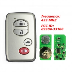 CN007201 For Toyota Aurion 2007+ Smart Key, 4Buttons, B53EA A433 P1 D4 4D-67, 433MHz Gray 89904-33100 Keyless Go