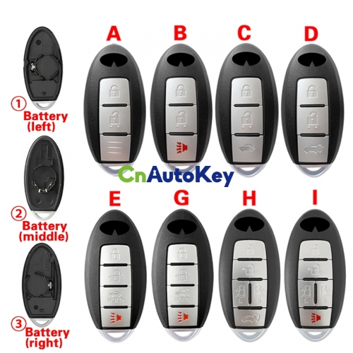 CS021007 Applicable to replacement of Infiniti key housing automobile smart card G25G35G37Q60FX37 housing