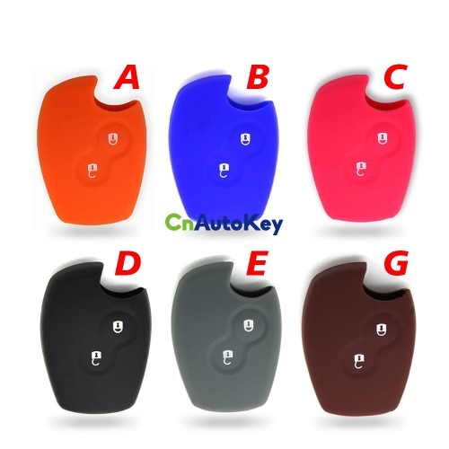 CS010080 Silicone Car Key Cover Case Shell Fob, for Renault 2 Buttons Kangoo for Dacia Scenic Megane Sandero Captur Twingo Modus