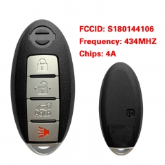 CN027089 S180144106 433MHz 4A-PCF7953M Keyless Smart Remote Car Key Fob For Nissan Rogue X-Trail 2014 2015 2016 KR5S180144106