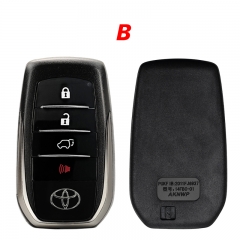 CS007095 Remote Key Fob Shell Case Housing For Toyota Fortuner Prado Camry Rav4 Highlander Crown Smart Keyless 234 Buttons