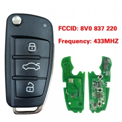 CN008034 Audi A3 3 Button Remote key 434MHZ 8V0 837 220