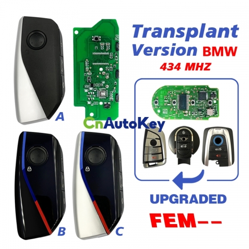 CN006115 Updated For BMW Upgrade FEM-- Smart Key 4 Button Transplant Version