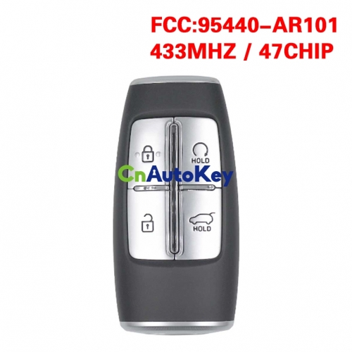CN020300 for 2022 Hyundai Genesis GV70 4Buttons Smart Key FCC ID: TQ8-FOB-4F37 PN: 9544O-AR101 CHIP: 47 433MHz