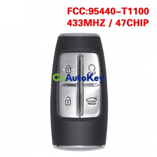 CN020304 for 2022 Hyundai Genesis 4Buttons Smart KeyPN: 95440-T1100 CHIP: 47 433MHz