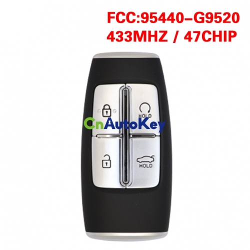 CN020301 for 2022 Hyundai Genesis G70 4Buttons Smart KeyFCC ID: TQ8-FOB-4F37 PN: 95440-G9520 CHIP: 47 433MHz