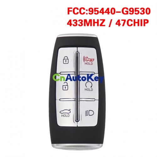 CN020297 for 2022 Hyundai Genesis G70 5+1Buttons Smart Key FCC ID: TQ8-FOB-4F36 PN: 95440-G9530 CHIP: 47 433MHz