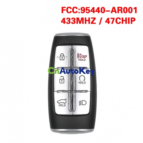 CN020294 for 2022 Hyundai Genesis GV70 5+1Buttons Smart Key FCC ID:TQ8-FOB-4F36 PN: 95440-ARO01 CHIP: 47 433MHz