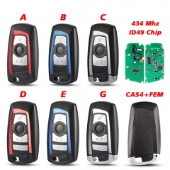 CN006112 3/4 button keycase suitable for BMW 434MHZ CAS4 F 3 5 7 series E90 E92 E93 X5 F10 F20 F30 F40