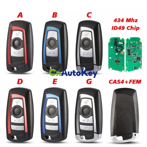 CN006112 3/4 button keycase suitable for BMW 434MHZ CAS4 F 3 5 7 series E90 E92 E93 X5 F10 F20 F30 F40
