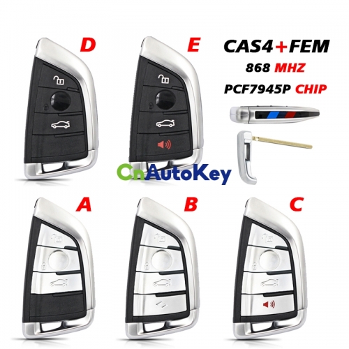 CN006119 3/4 Buttons PCF7945P CHIP 868 MHZ Car Smart Card Fob Remote Key For BMW X5 X6 F15 X6 F16 G30 7 Series G11 X1 F48 F39 CAS4 CAS4+ FEM