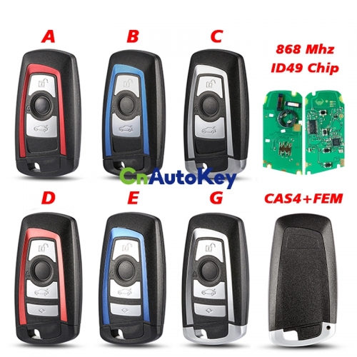 CN006113 3/4 button keycase suitable for BMW 868MHZ CAS4 F 3 5 7 series E90 E92 E93 X5 F10 F20 F30 F40