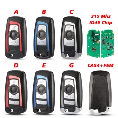 CN006111 3/4 button keycase suitable for BMW 315MHZ CAS4 F 3 5 7 series E90 E92 ...