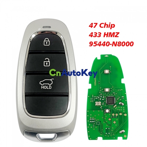 CN020267 Aftermarket 3 Button 47 Chip 433Mhz L Smart Card Key For 2021+ Hyundai Tucson Remote FCC ID 95440-N8000