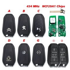 CN009056 3 Buttons For Citroën Peugeot DS Opel Vauxhall Smart Key IM3A HITAG AES NCF29A1IM3A 434 MHz 90% new original key