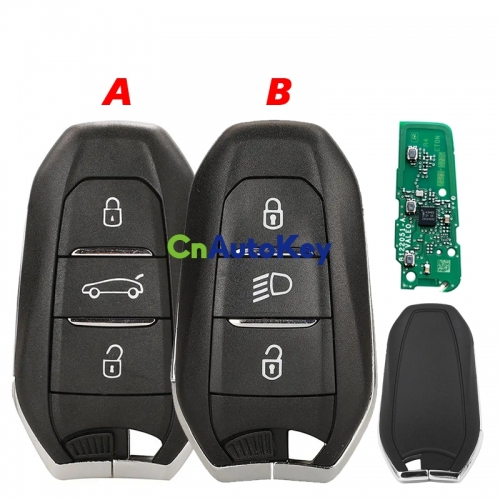 CN009047 2020 Peugeot 5008, 508 Smart Key PCB , 3Buttons, IM3A HITAG AES NCF29A1, IM3A 434MHz Keyless Go