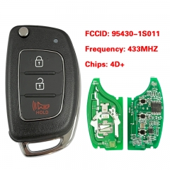 CN020065 Hyundai Flip Key 3- Button Part No 95430-1s011 4D60 80BIT