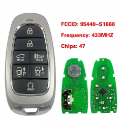 CN020262 433 MHz 47 Chip For Hyundai Santa Fe 2023 Aftermarket Smart Remote Key ...