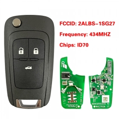 CN014113 Original 3 Buttons Car Key 2A LBS1 SG24 ID70 Chip 434 MHZ For Chevrolet...