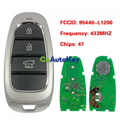 CN020156 Smart Key for Hyundai Sonata 2020+ Buttons:3 / Frequency:433MHz / Transponder:HITAG 3/NCF 29A1X/ Part No: 95440-L1200 / Keyless Go