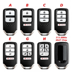 CN003159 2/3/4/5 Button for Honda Ohyssey Crosstour Fit HR-V City Crider Jazz Smart Remote Car Key Fob 313.8MHz ID47 Chip FCCID: KR5V1X